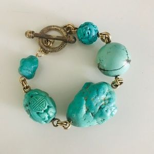 Stephen Dweck rare and vintage natural turquoise bracelet
